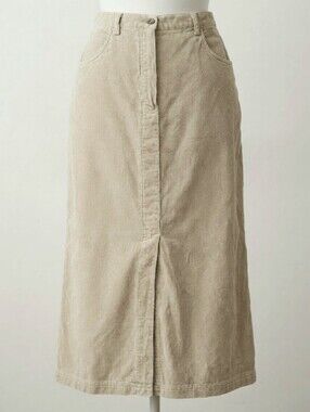 Eddie Bauer Khaki Corduroy Skirt Size 12
